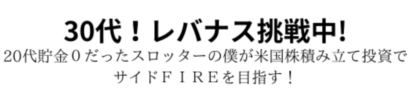 30代！レバナス投資挑戦中！